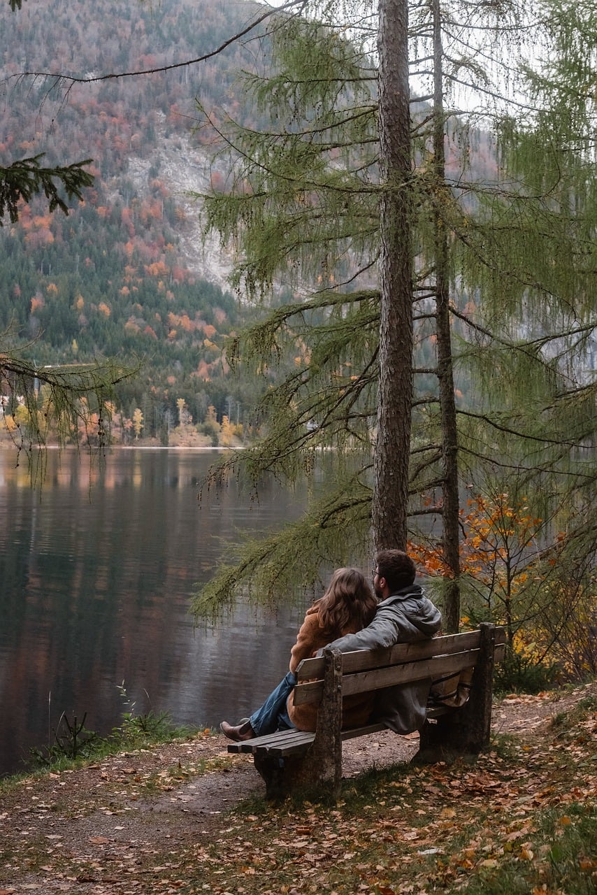 couple on bench, autumn romance, lakeside view, mobile wallpaper, iphone wallpaper, cozy moment, ipad wallpaper, samsung wallpaper, fall season, nature love, phone wallpaper, scenic beauty, peaceful retreat, relationship goals, mobile wallpaper 4k, outdoor date, beautiful wallpaper, lock screen wallpaper, tranquil forest, serene landscape, wallpaper, background images, background, 4k, pixabay, desktop wallpaper, desktop background
